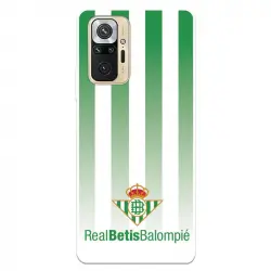Funda Licencia Oficial Real Betis Balompié Fondo Rayas Verdiblancas para Xiaomi Redmi Note 10 Pro