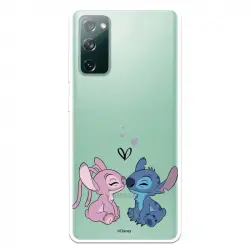 Funda Oficial Lilo & Stitch de Disney Angel & Stitch Beso para Samsung Galaxy S20 FE