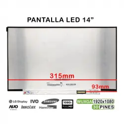 Pantalla Led De 14" Para Portátil N140hce-en2 Rev.c4 Fhd 30 Pines