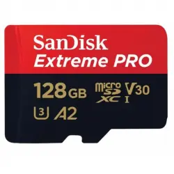 Sandisk Extreme Pro MicroSDXC 128GB UHS-I A2 Clase 10 V30