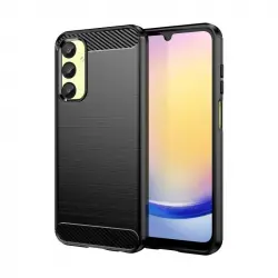 Max Power Digital Funda Fibra de Carbono Antigolpes Silicona Negra para Samsung Galaxy A25 5G