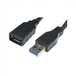 Cable USB 3.0 USB AM/AH Alargador 2m Negro