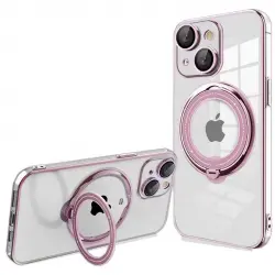 Cool Funda Ring Magnética Rosa para iPhone 15