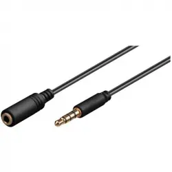 Goobay Cable Extensor Jack 3.5mm 4 pines Macho/Hembra 5m Negro