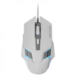 Mars Gaming MMM024 Ratón Gaming RGB Flow Sensor Óptico 4000 DPI Blanco