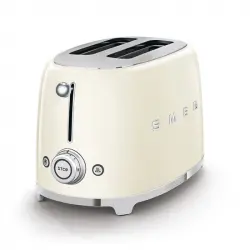 Smeg TSF01CREU Tostadora 2 Rebanadas 950W Crema