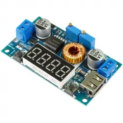 OcioDual Convertidor Regulador de Voltaje Voltímetro DC 5A 75W Pantalla XL4015 para Arduino