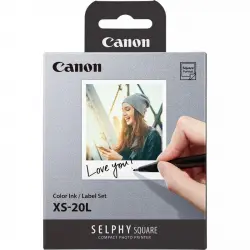 Canon XS-20L Conjunto de Papel + Tinta de Color 20 Hojas para Selphy Square QX10