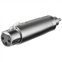 Goobay Adaptador XLR Hembra a RCA Macho Gris