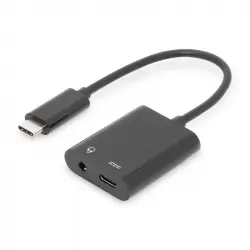 Digitus Adaptador USB-C a USB-C/Jack 3.5mm Negro