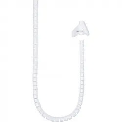 Nanocable Organizador de Cables Flexible 1m Blanco