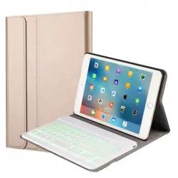 Royal Bailey 1027D Funda con Teclado Bluetooth para Ipad Mini1/2/3 Dorado