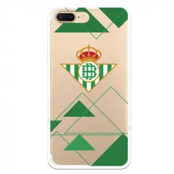 Funda Licencia Oficial Real Betis Balompié Escudo Fondo Transparente para iPhone 7 Plus