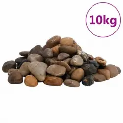 Guijarros Pulidos Colores Mezclados 10 Kg 2-5 Cm Vidaxl