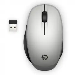 HP 300 Ratón Inalámbrico con Modo Dual 3600 DPI Plata