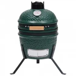 VidaXL Kamado Barbacoa con Ahumador 56cm Verde