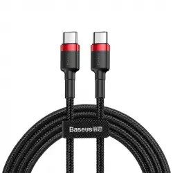 Baseus Cafule Cable USB Tipo-C a Tipo-C Carga Rápida 3.0 Power Delivery 2.0 60W 1m Negro