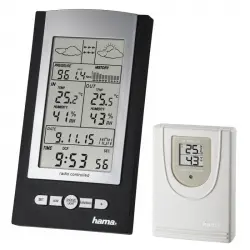 Hama EWS 800 Estación Meteorológica + Sensor Exterior Negro