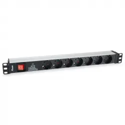 Equip Regleta Alimentación Rack 19" 1U 7x Schuko con Interruptor