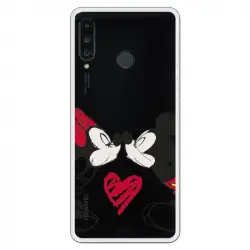 Funda Oficial de Disney Mickey y Minnie Beso para Huawei P30 Lite
