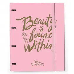 Erik Carpeta Troquelada 4 Anillas Beauty & The Beast Beauty Is Found Within