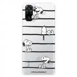 Funda Oficial de Peanuts Snoopy Rayas Snoopy para Xiaomi Redmi Note 10