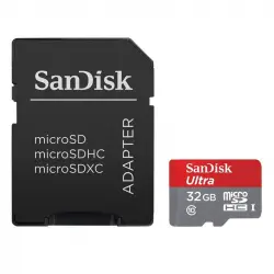Sandisk MicroSDHC 32GB Ultra Clase 10 + Adaptador
