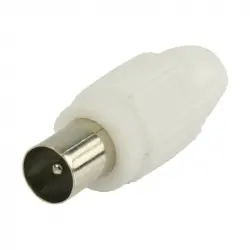 Goobay Conector CEI Macho Recto 7mm Blanco