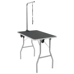Mesa de peluquería canina con correa color Negro