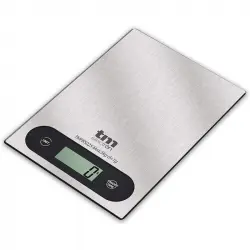 TM Electron Báscula de Cocina 5Kg Acero Inoxidable