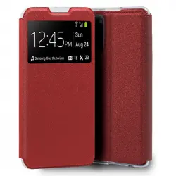 Cool Funda Flip Cover Liso Roja para Samsung Galaxy S20 FE