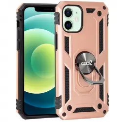 Cool Funda Hard Rose Gold con Anilla para iPhone 12/12 Pro