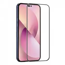 Muvit for Change Protector Cristal Templado Marco Negro Antibacteriano para Apple iPhone 14 Pro Max