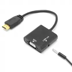 PcCom Essential Adaptador HDMI a VGA + Cable Jack 3.5mm