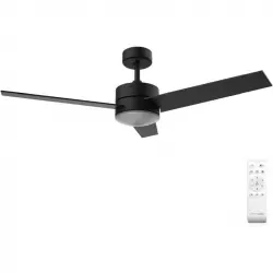 Universal Blue Bora Ventilador de Techo con Luz LED y Mando Motor DC 55W 132cm Negro