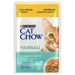 Cat Chow 26 x 85 g comida húmeda para gatos - Hairball pollo y judías verdes
