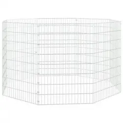 Jaula Para Conejos De 8 Paneles Hierro Galvanizado 54x80 Cm Vidaxl