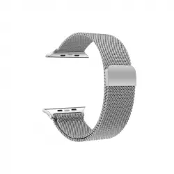 Ksix Metal Correa Intercambiable, Compatible Con Series Urban Mini Y Apple Watch 38/40/41mm, Pleateado