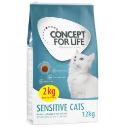 Concept for Life pienso para gatos 10 + 2 kg ¡gratis! - Sensitive Cats (10 + 2 kg)