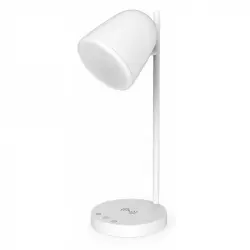 Muvit iO Lámpara Sobremesa WiFi con Base de Carga Inalámbrica G Blanca