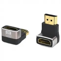 PcCom Essential Adaptador HDMI Macho a Hembra Acodado a 8K V2.1