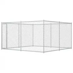 Perrera De Exterior | Jaula Para Perro | Parque Para Mascotas 383x383x185 Cm Cfw783706