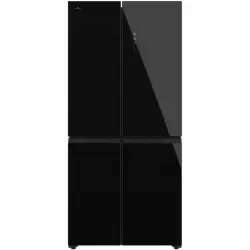 Cecotec Bolero CoolMarket 4D 436 Black Glass E Frigorífico Americano 4 Puertas E Cristal Negro