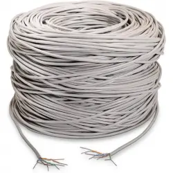 Aisens Bobina Cable de Red RJ45 Cat.5E UTP AWG24 Rígido 305m Gris
