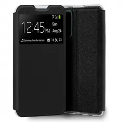 Cool Funda Flip Cover Liso Negra para Realme 7