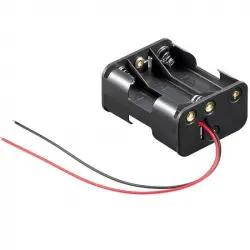 Goobay Portapilas para 6 Pilas LR6 AA Negro