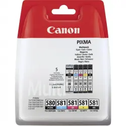 Canon PGI-580/CLI-581 Pack 2 Cartuchos Tinta Original Negro + Tricolor