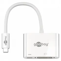 Goobay Cable Adaptador DVI/PD a USB-C 15cm Blanco