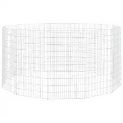 Jaula Para Conejos 12 Paneles Hierro Galvanizado 54x100 Cm Vidaxl