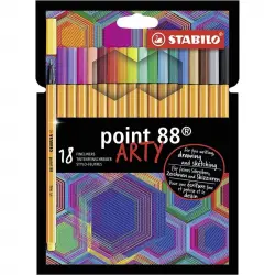STABILO Point 88 Arty Estuche de 18 Rotuladores